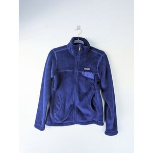 Patagonia Women's Full-zip Re-tool Blue Fleece Jacket Size Small